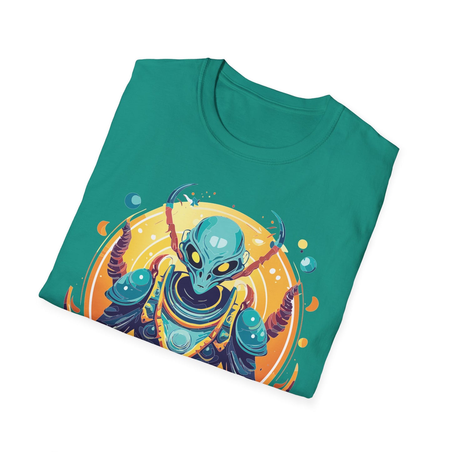 Cosmos Alien T Shirt Unisex Softstyle Short Sleeve Tee With Alien Art Design Artwork
