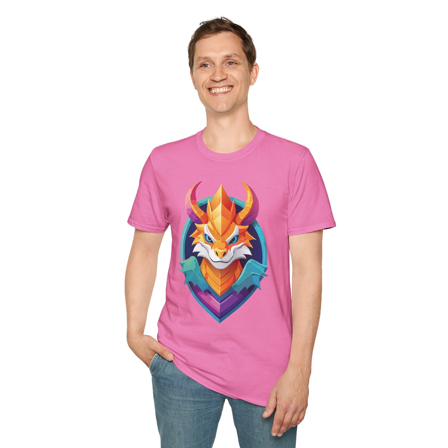 Dragon T Shirt Unisex Gildan Softstyle 64000 Comfortable Cotton Tee With Animal Design