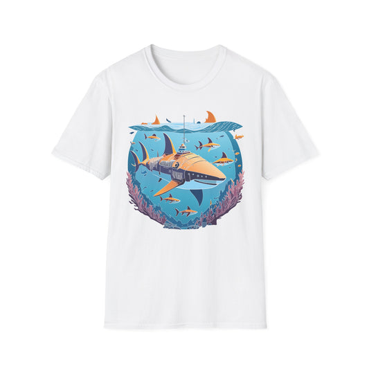 Ocean Tee Shirt, Ocean Shirt, Shirt with Ocean, U boat Tees, Shirt with U-Boat