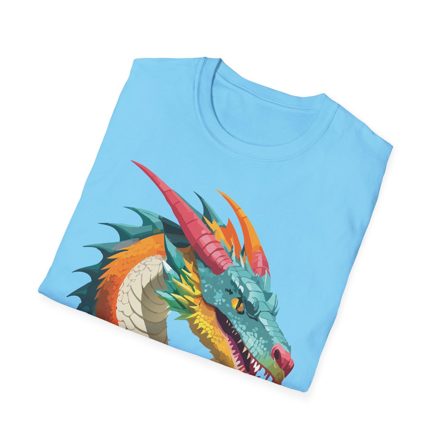 Dragon T Shirt Unisex Softstyle Art Design Tee With Animals Theme Gildan 64000 Premium Quality