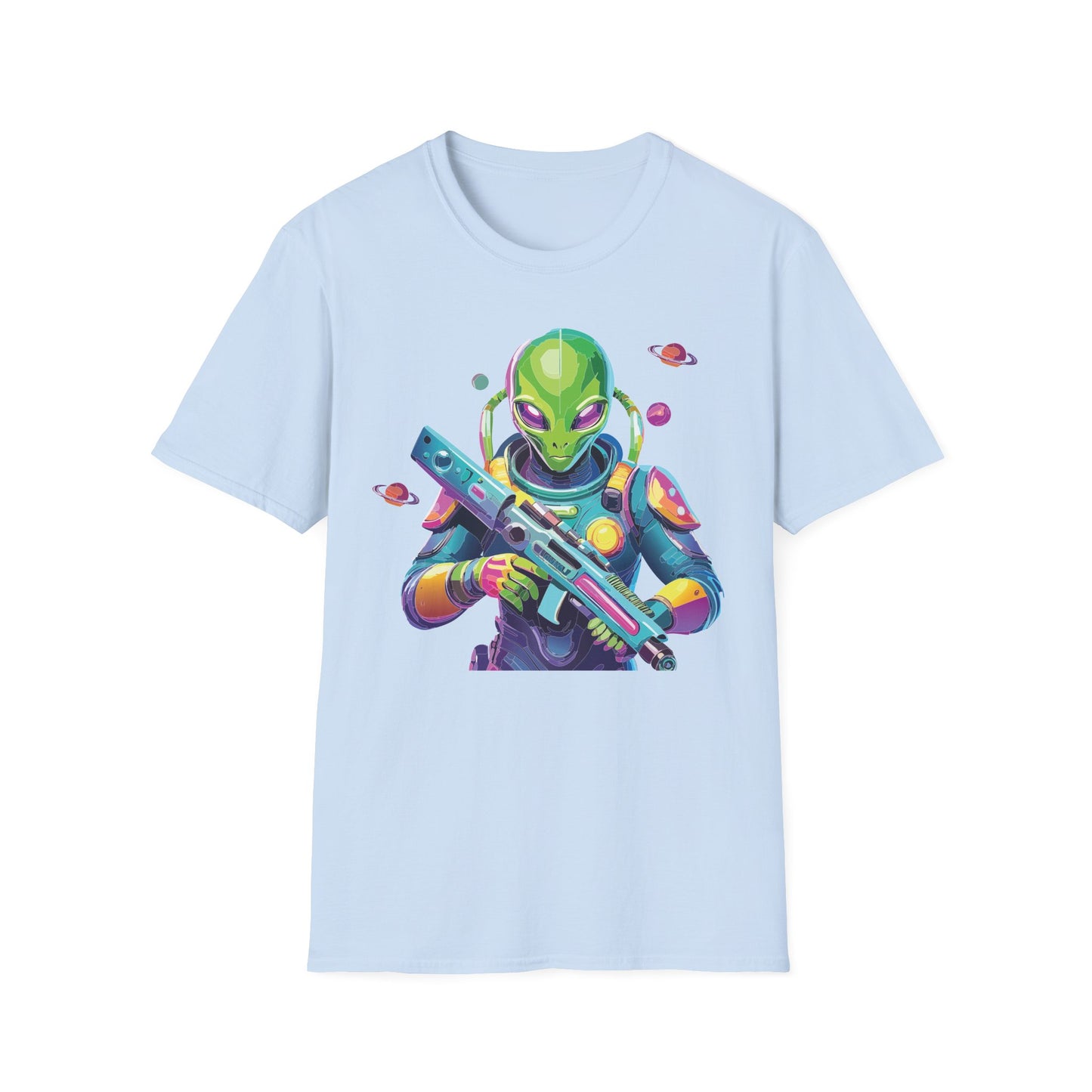 Alien Cosmos T Shirt Unisex Gildan Softstyle 64000 Art Design Tee For Everyday Comfort