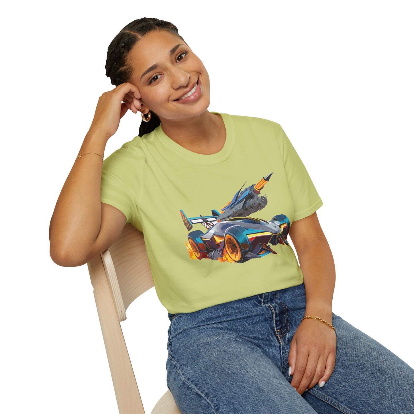 Unisex Car T Shirt Softstyle Cotton Tee With Car Design Hot Wheels Graphic Tee For Men And Women