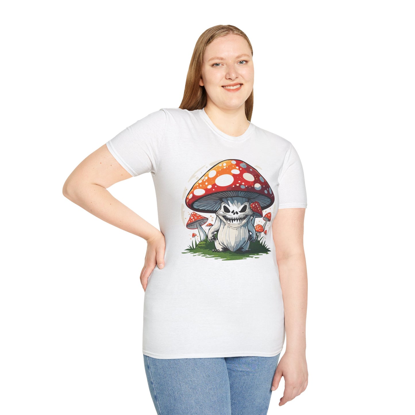 Mashroom Tee Shirt Unisex Softstyle 64000 100 Percent Ring Spun Cotton Funny Mashroom Fungus Design
