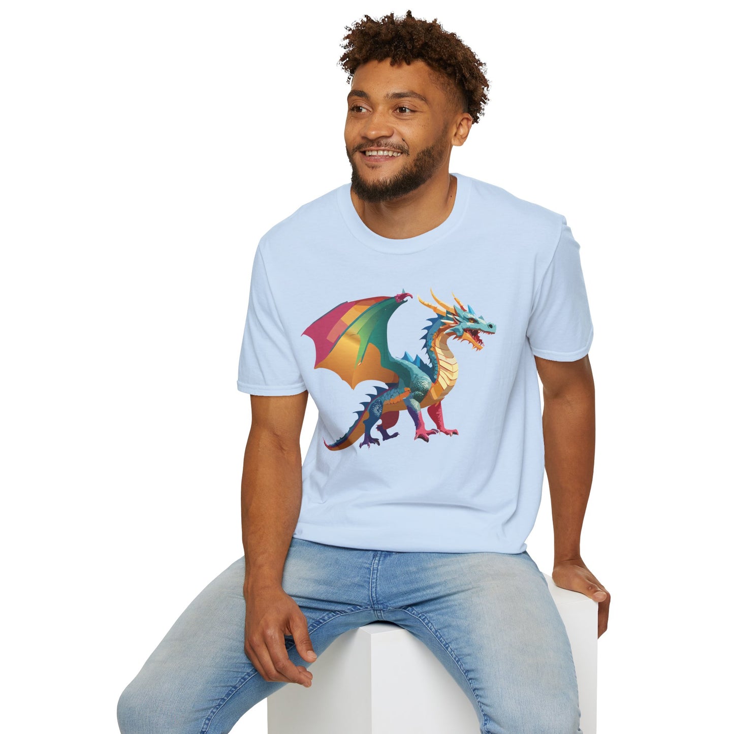 Dragon T Shirt Unisex Dragon Shirt Animal Design Tee Softstyle 100 Percent Ring Spun Cotton