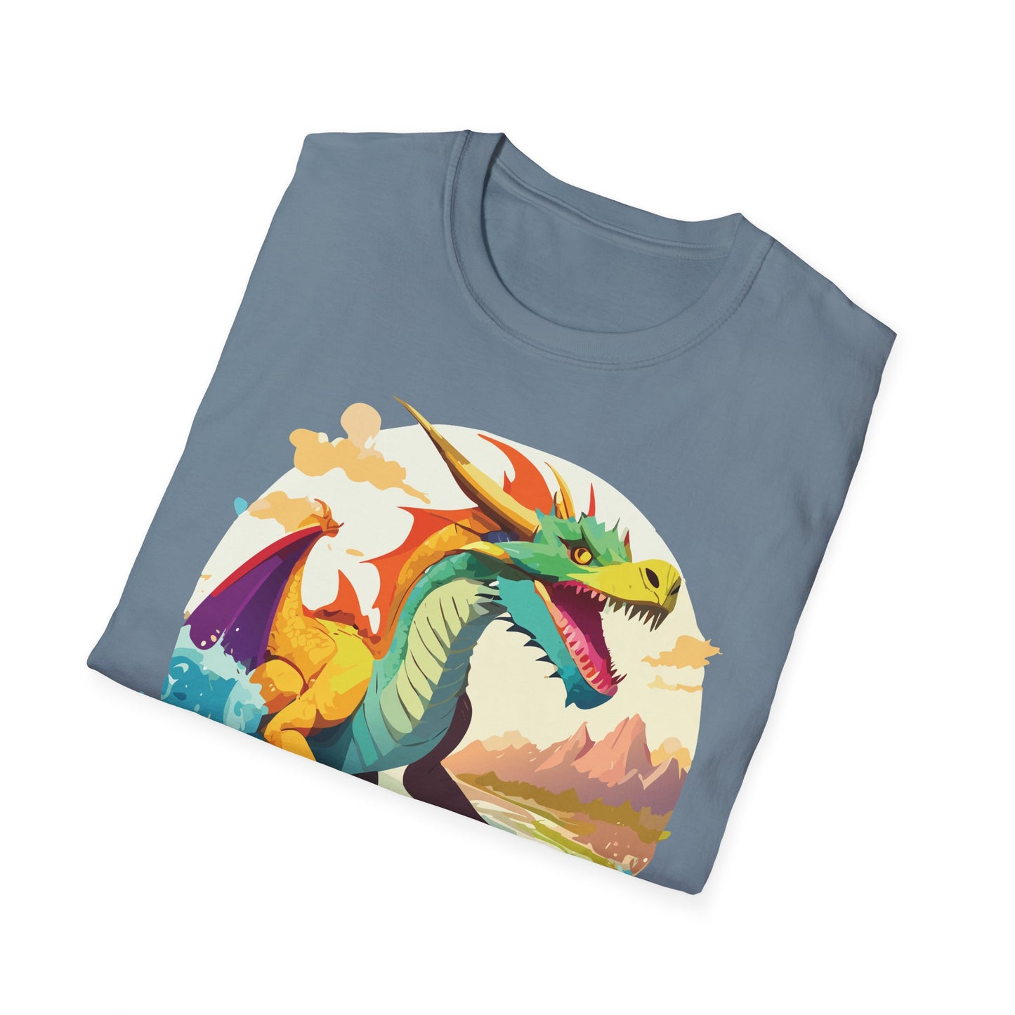 Dragon T Shirt Unisex Animal Print Dragon Shirt Gildan Softstyle Cotton Tee 64000