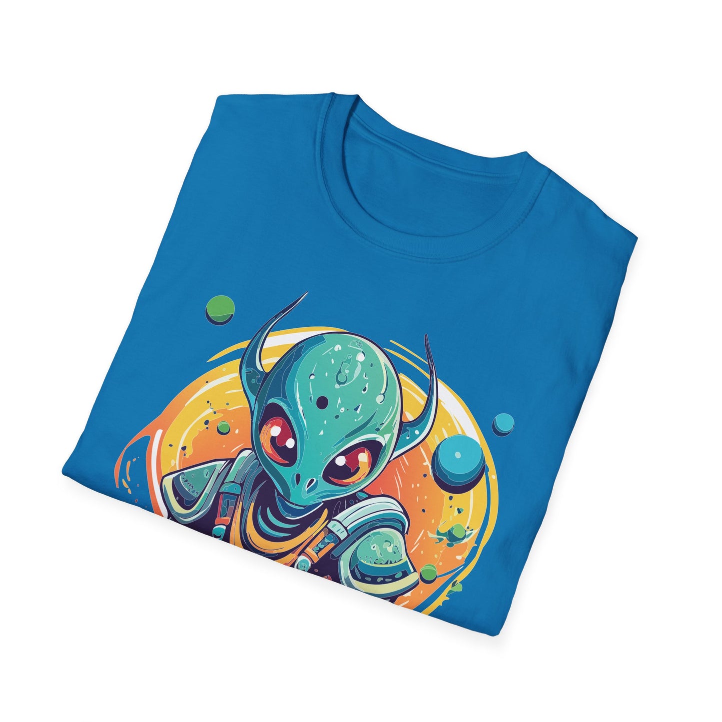 Alien Cosmos Shirt Unisex Softstyle Tee With Alien Art Design Space Theme Graphic Tee