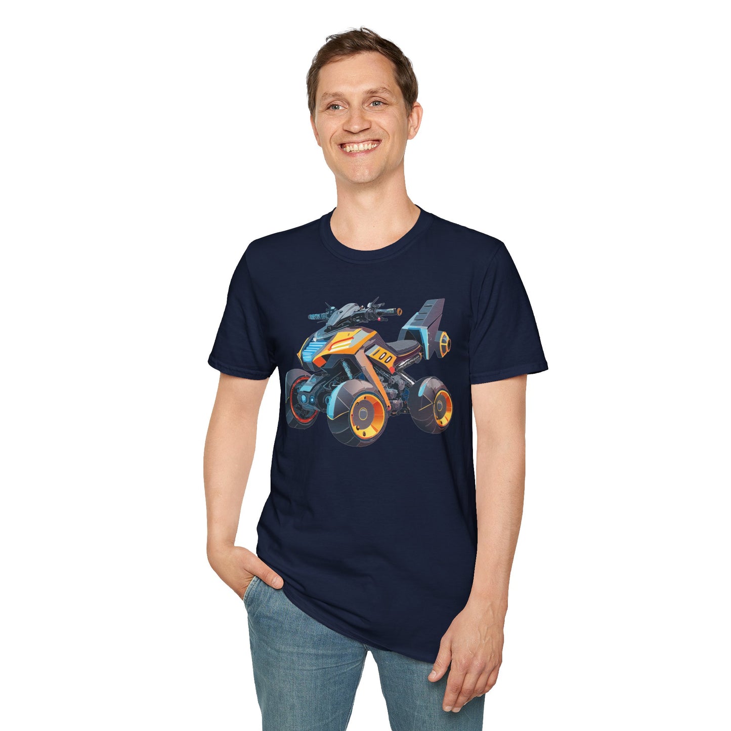 Unisex Bike T Shirt Moto Shirt With Motorcycle Design MTB Tee For Riders One Hundred Percent Cotton