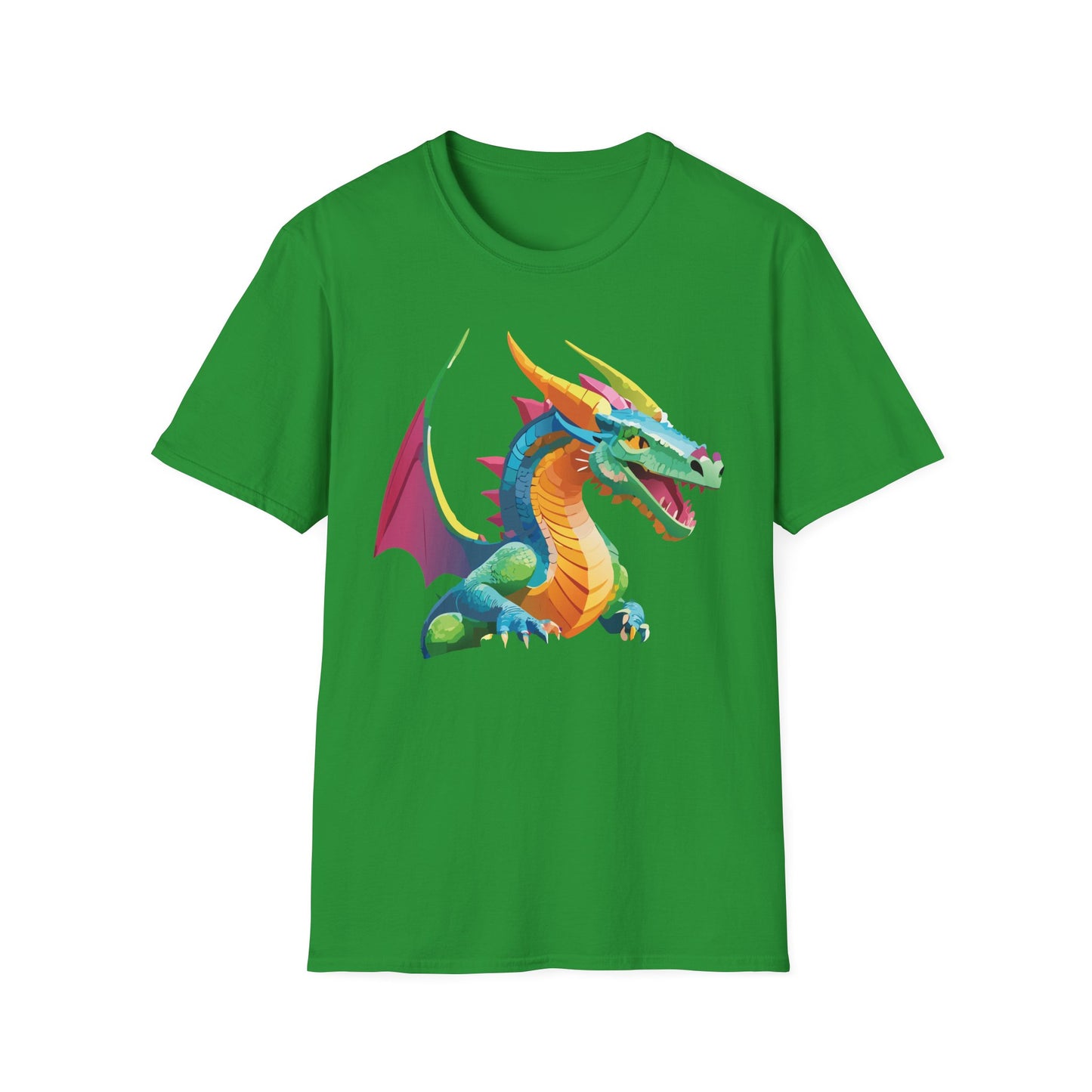 Unisex Dragon Graphic Tee Softstyle Short Sleeve T Shirt Made From Ring Spun Cotton