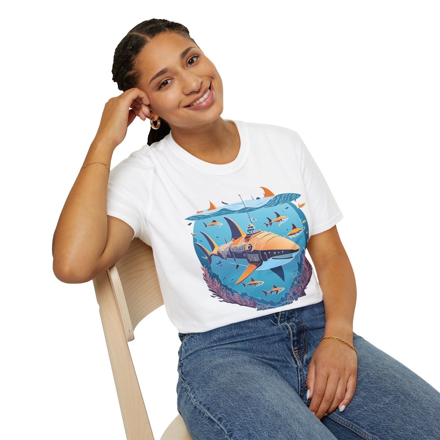 Ocean Tee Shirt, Ocean Shirt, Shirt with Ocean, U boat Tees, Shirt with U-Boat
