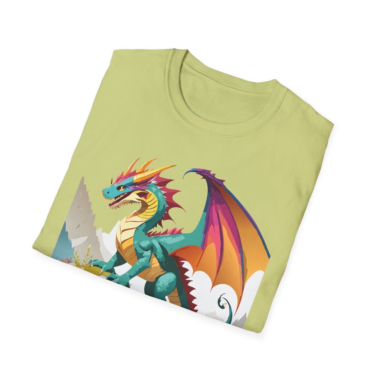 Dragon T Shirt Unisex Dragon Shirt With Animal Art Design Softstyle Cotton Tee Shirt
