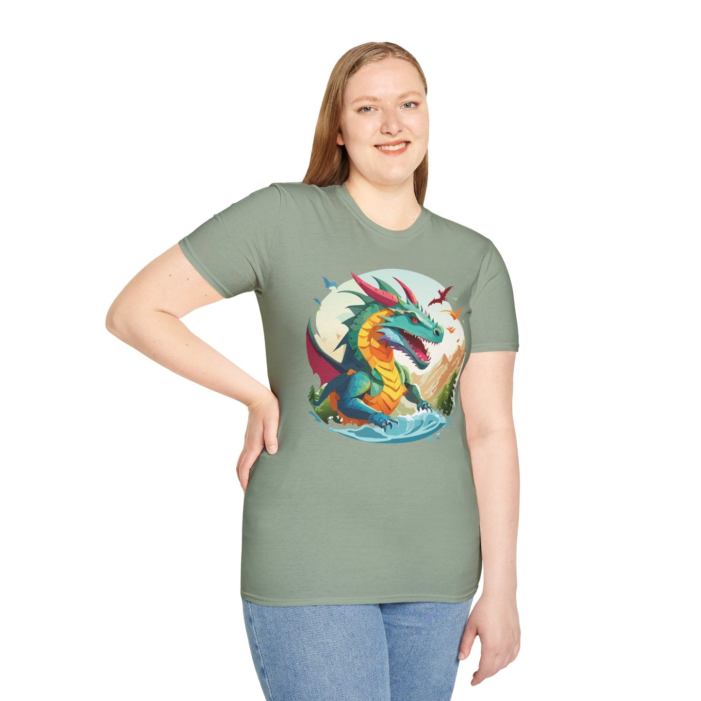 Dragon T Shirt, Dragon Shirt, Shirt with Animals, Animal Shirt