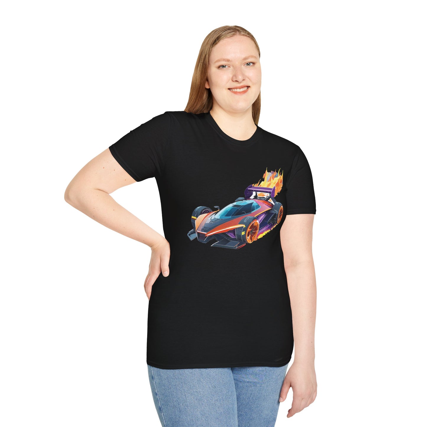 Unisex Car T Shirt Hot Wheels Graphic Tee Car Shirt Gildan Softstyle 64000 Cotton Tee