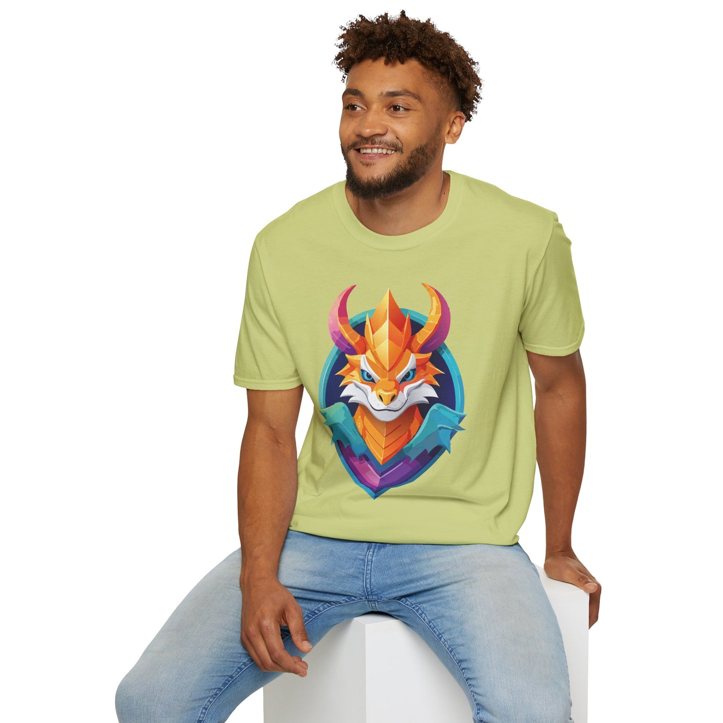 Dragon T Shirt Unisex Gildan Softstyle 64000 Comfortable Cotton Tee With Animal Design