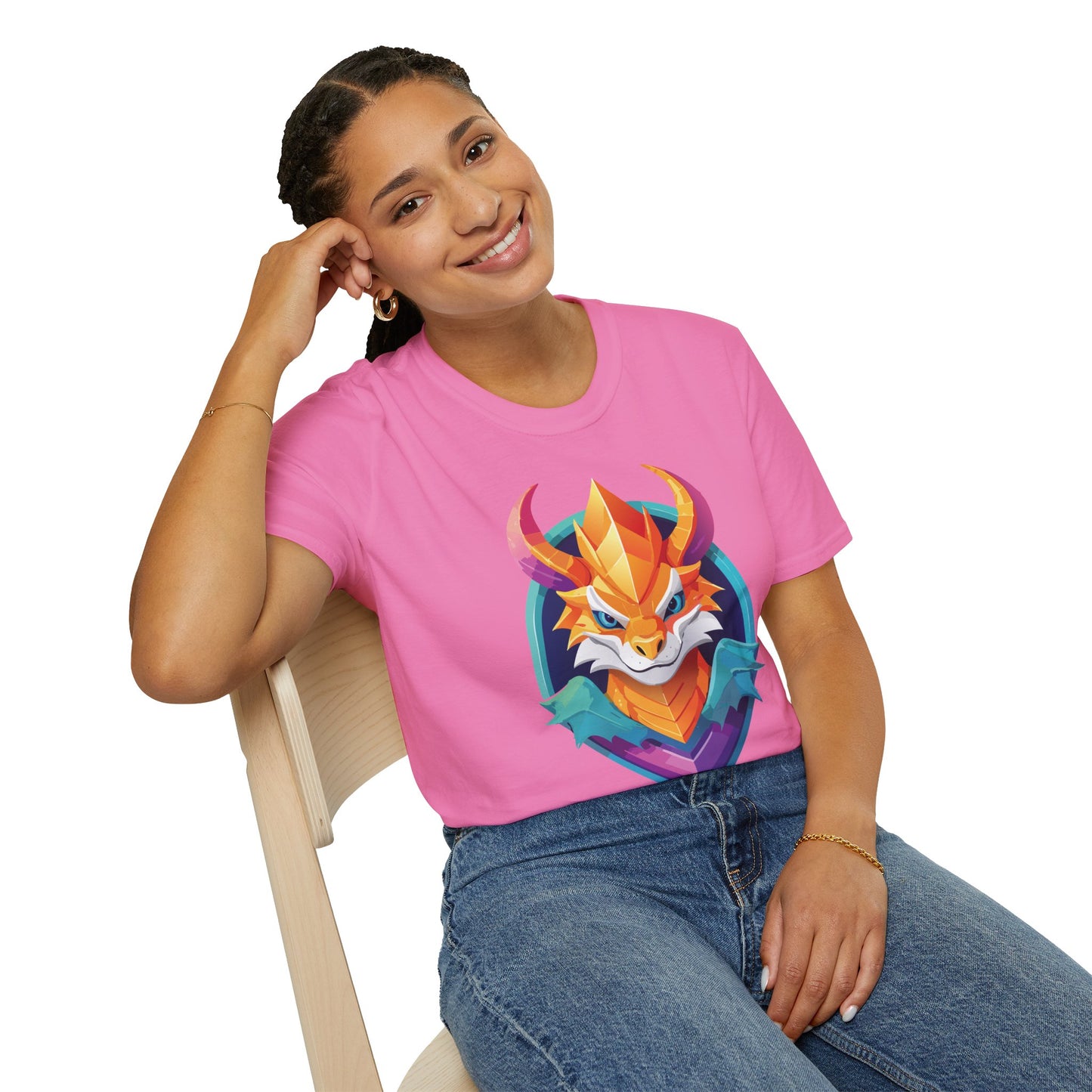 Dragon T Shirt Unisex Gildan Softstyle 64000 Comfortable Cotton Tee With Animal Design