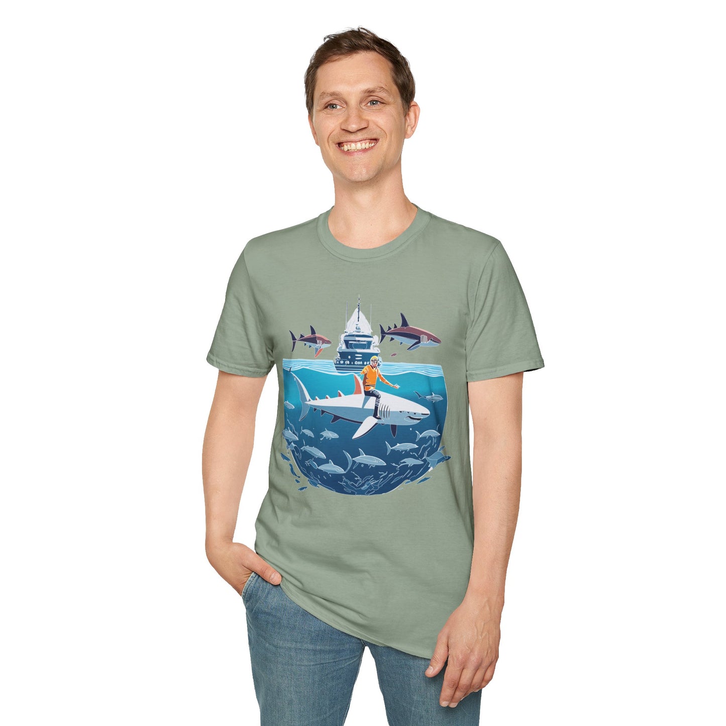 Ocean Tee Shirt, Ocean Shirt, Shirt with Ocean, U boat Tees, Shirt with U-Boat