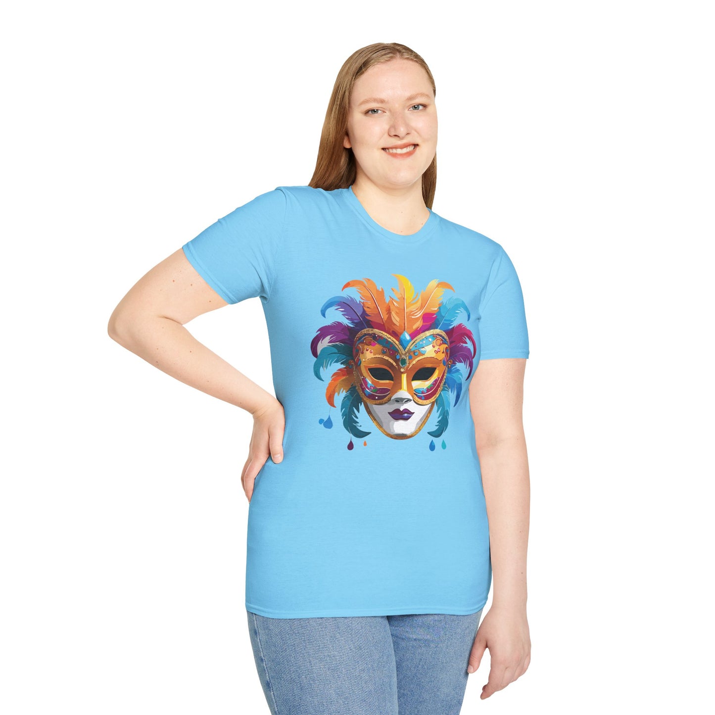 Mask Tee Shirt, Mask Shirt, Shirt with Mask, Masquerade Tees