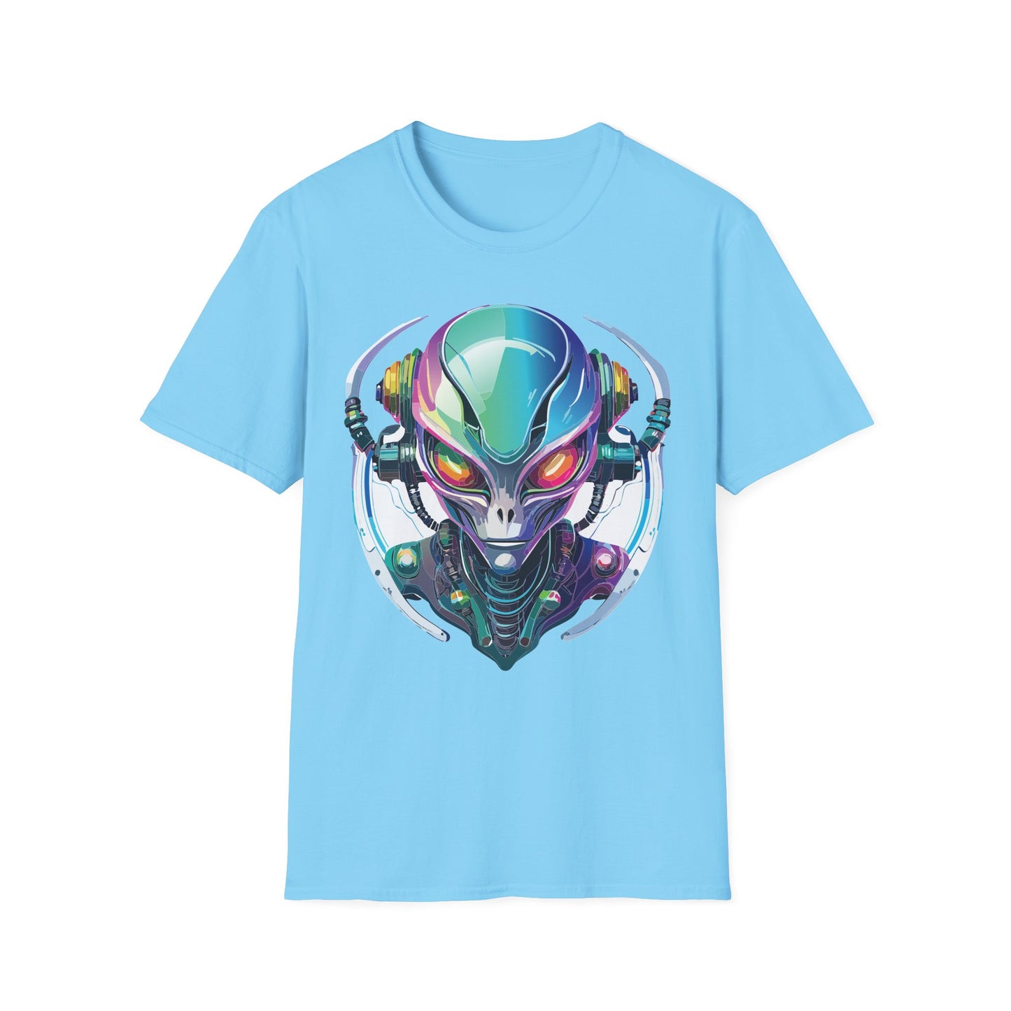 Alien Cosmos T Shirt Unisex Softstyle 64000 Tee With Alien Space Design 100 Percent Ringspun Cotton