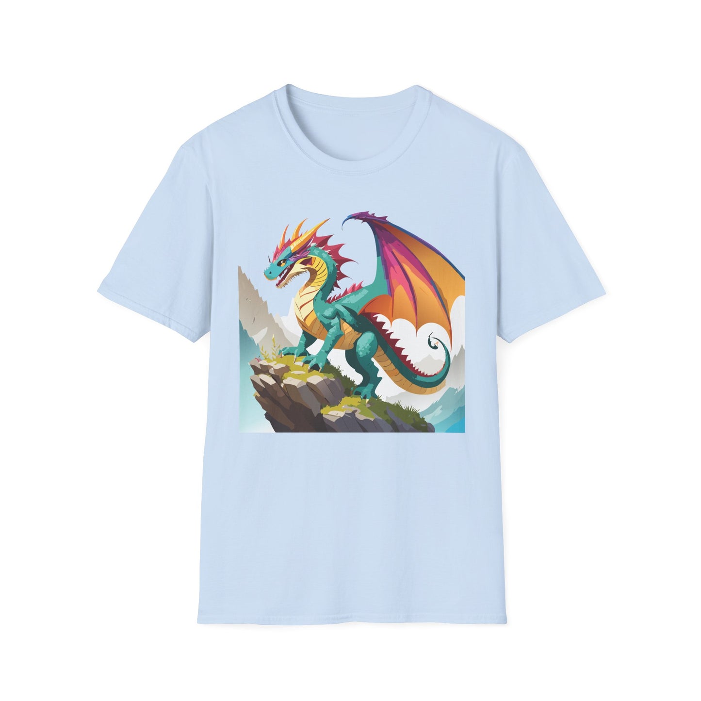 Dragon T Shirt Unisex Dragon Shirt With Animal Art Design Softstyle Cotton Tee Shirt