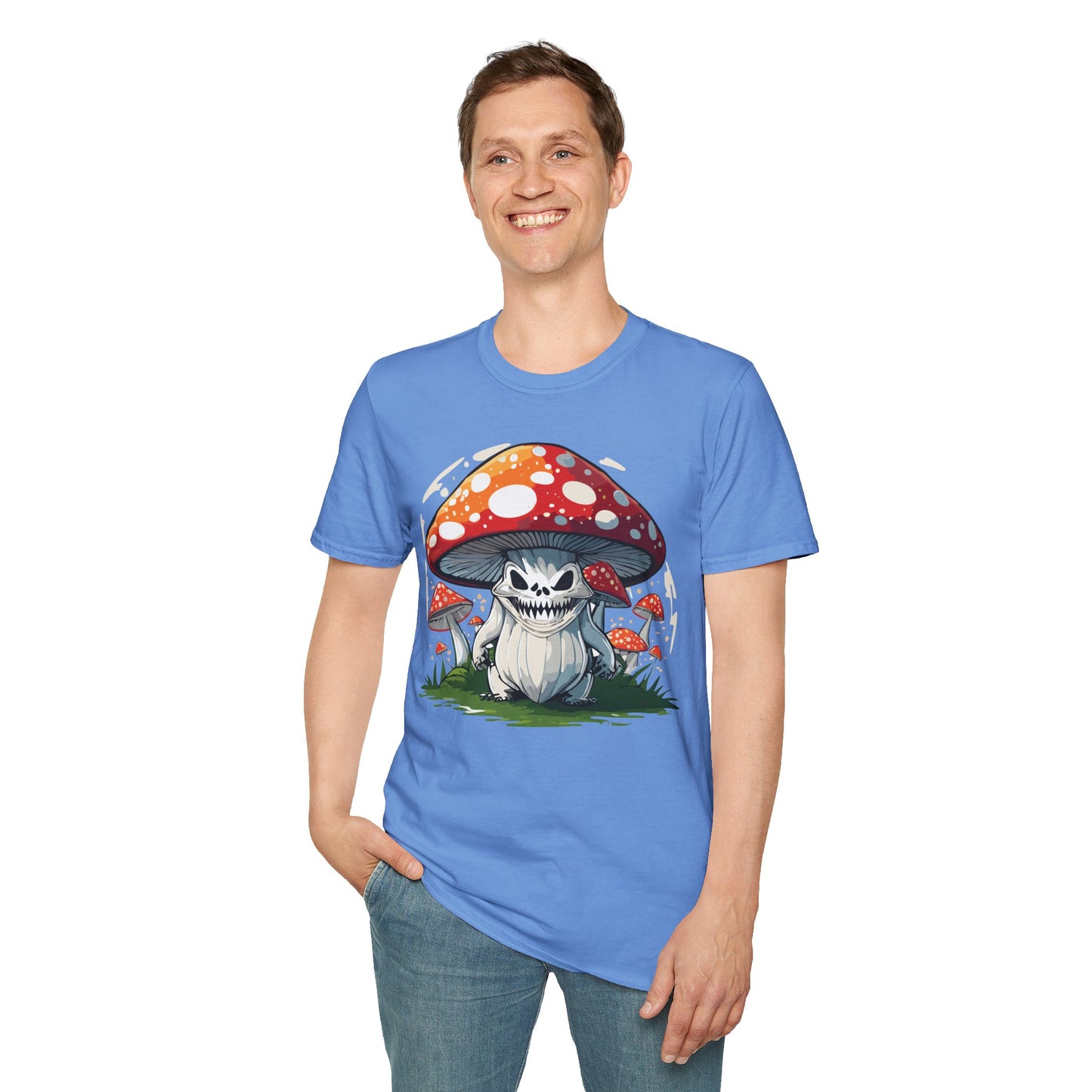 Mashroom Tee Shirt Unisex Softstyle 64000 100 Percent Ring Spun Cotton Funny Mashroom Fungus Design