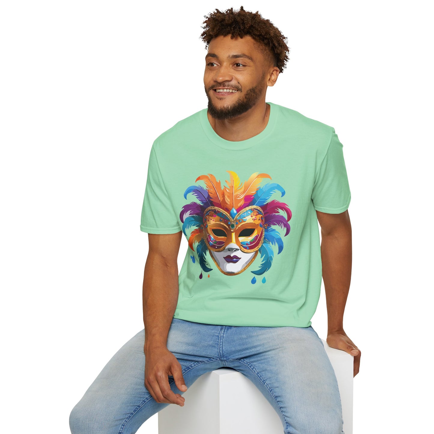 Mask Tee Shirt, Mask Shirt, Shirt with Mask, Masquerade Tees