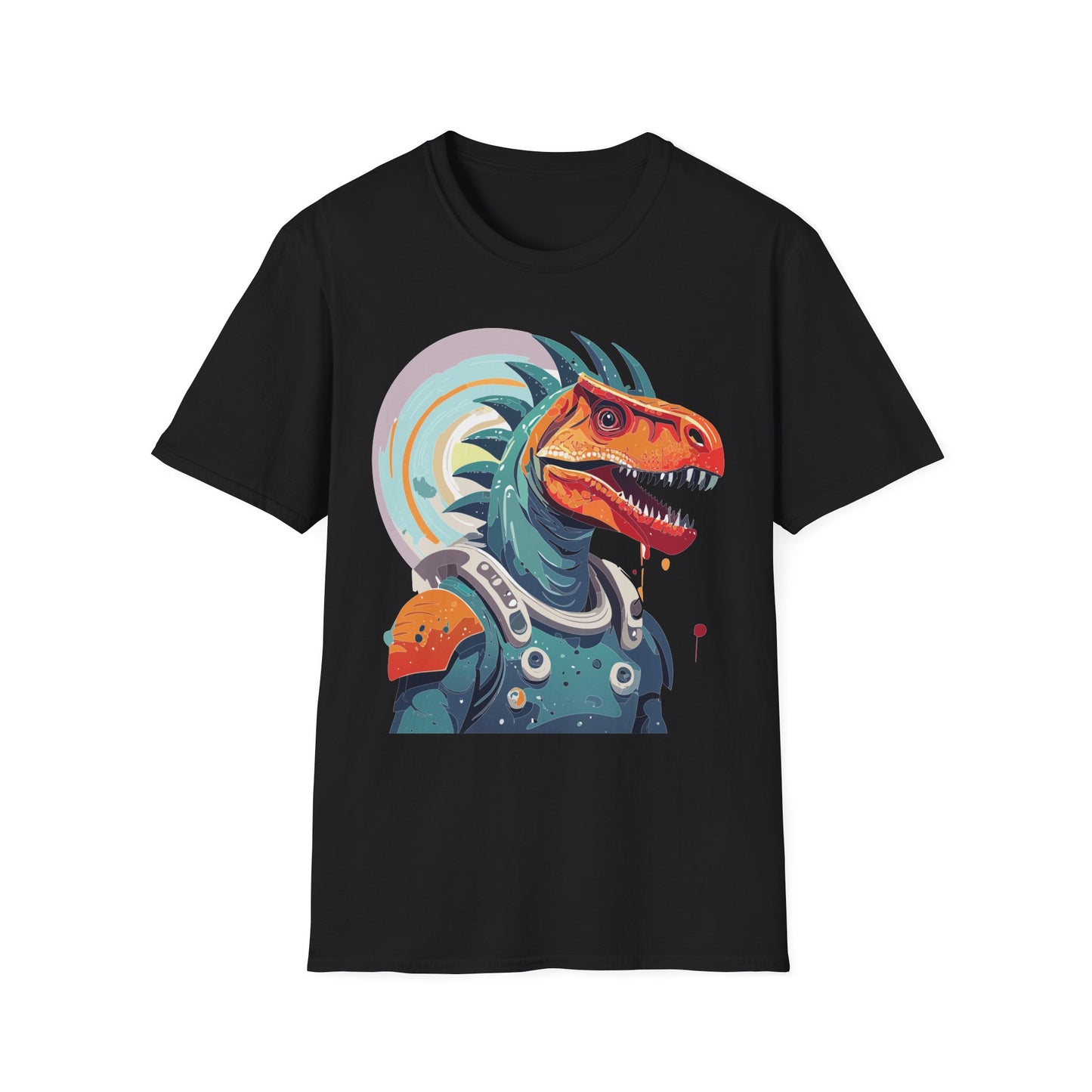 Unisex Gildan Softstyle 64000 Alien T Shirt With Cosmos Space Alien Art Graphic Tee
