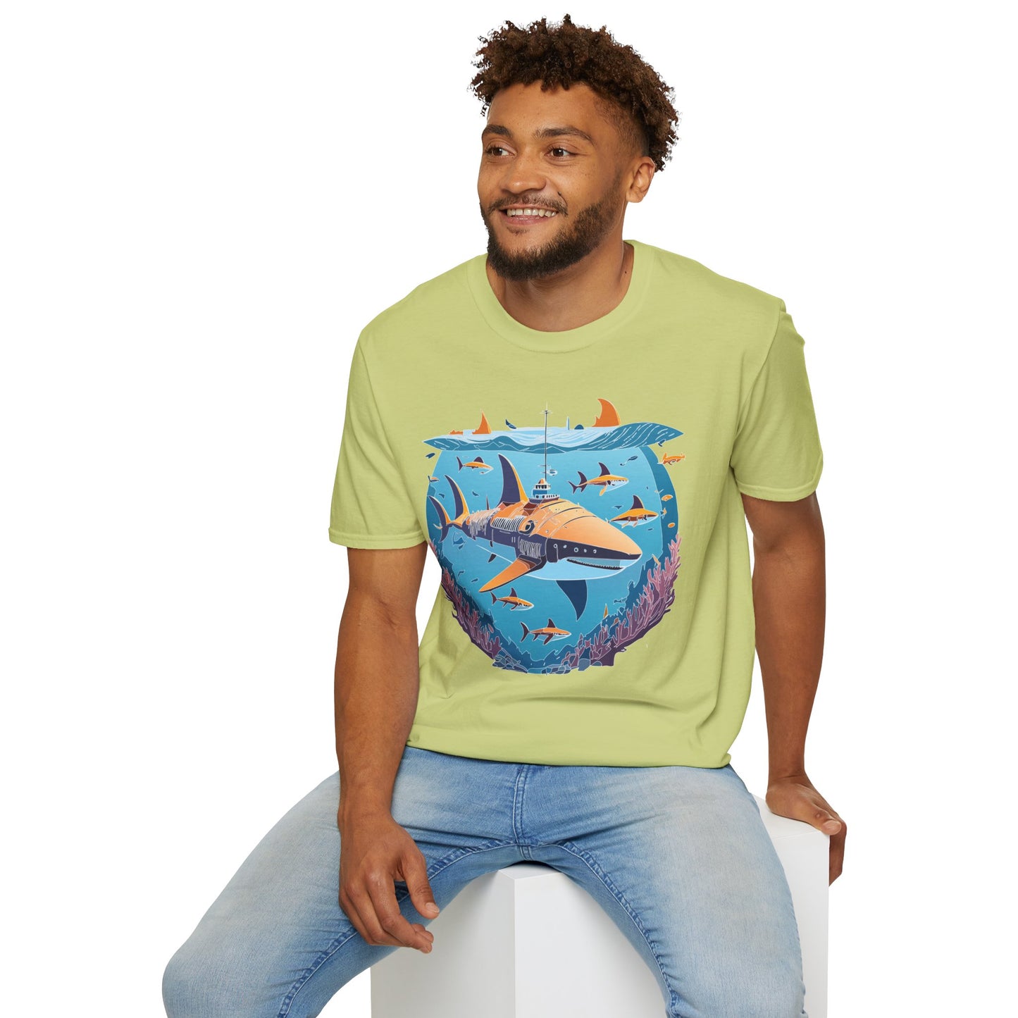 Ocean Tee Shirt, Ocean Shirt, Shirt with Ocean, U boat Tees, Shirt with U-Boat