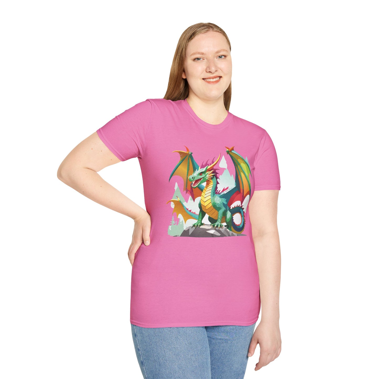 Dragon Graphic T Shirt for Men and Women Unisex Animal Design Softstyle Cotton Tee Premium Quality