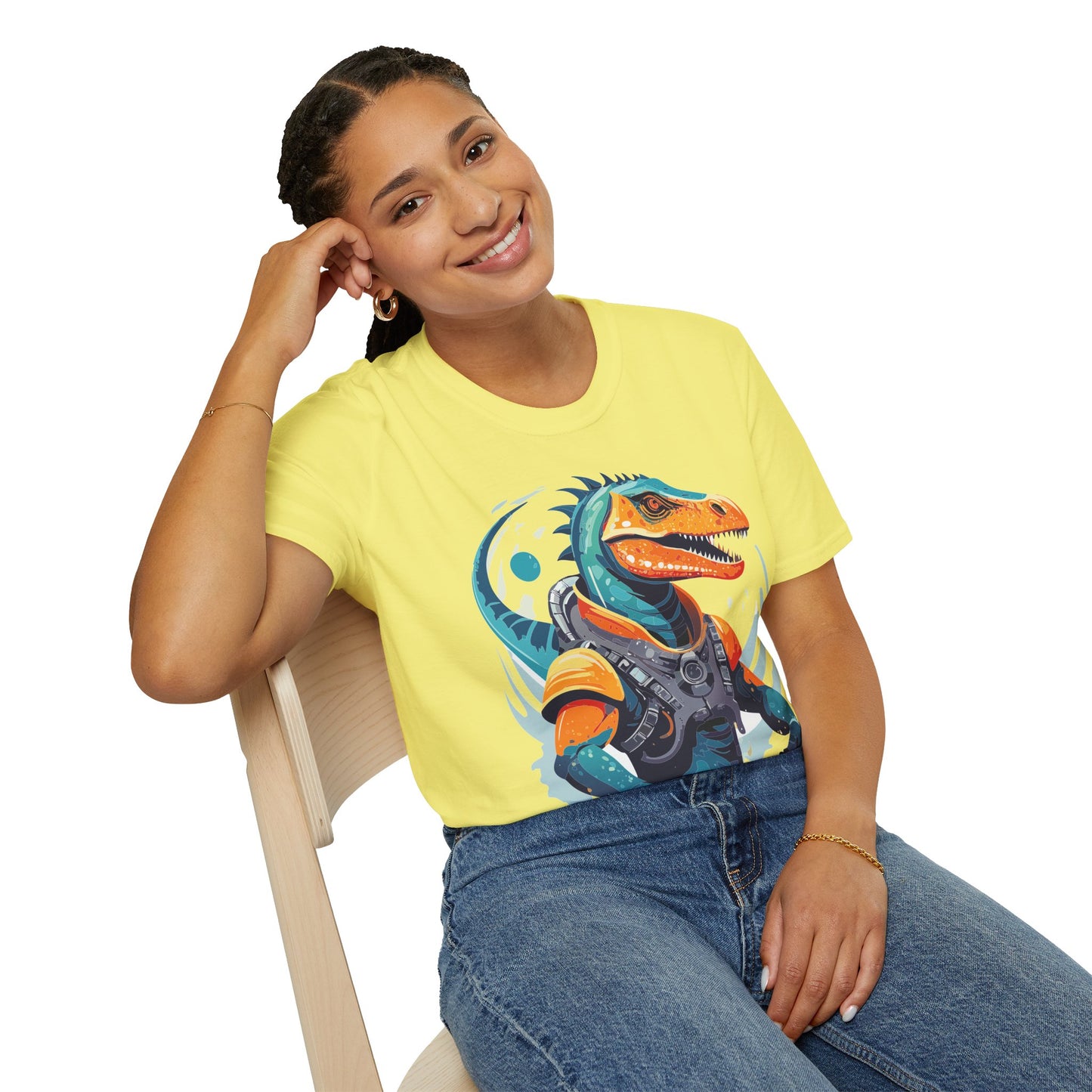 Gildan Alien Cosmos T Shirt Unisex Softstyle 64000 Cotton Tee With Alien Art Design Graphic Print