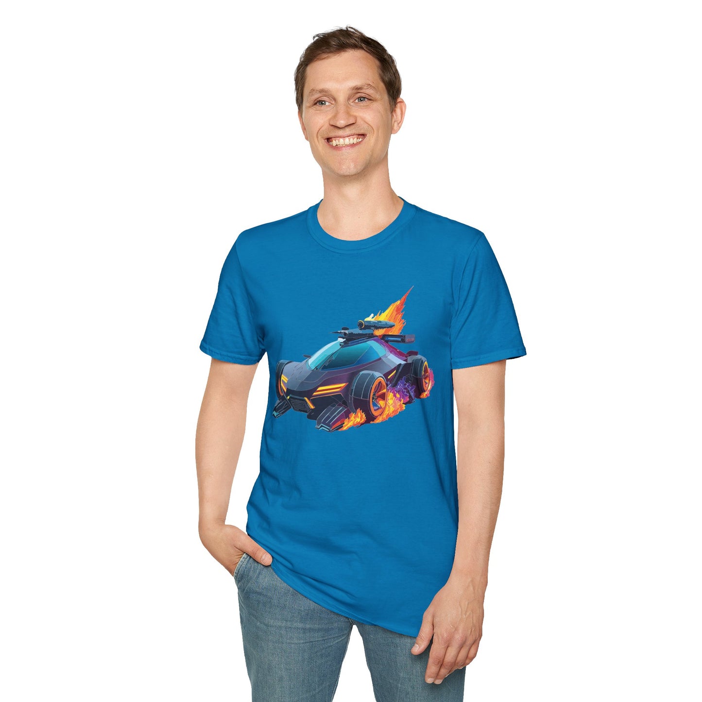 Unisex Car T Shirt Hot Wheels Cars Shirt 100 Percent Ring Spun Cotton Gildan Softstyle Tee