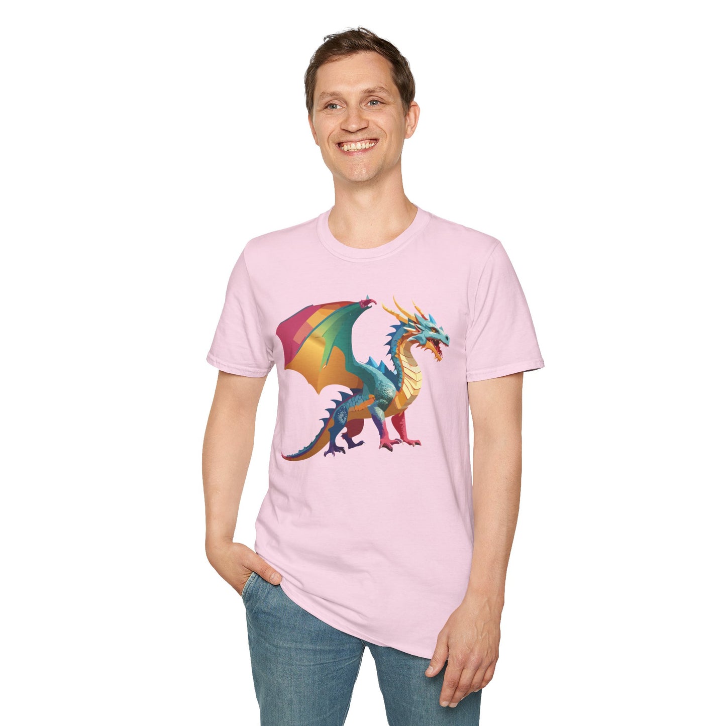 Dragon T Shirt Unisex Dragon Shirt Animal Design Tee Softstyle 100 Percent Ring Spun Cotton