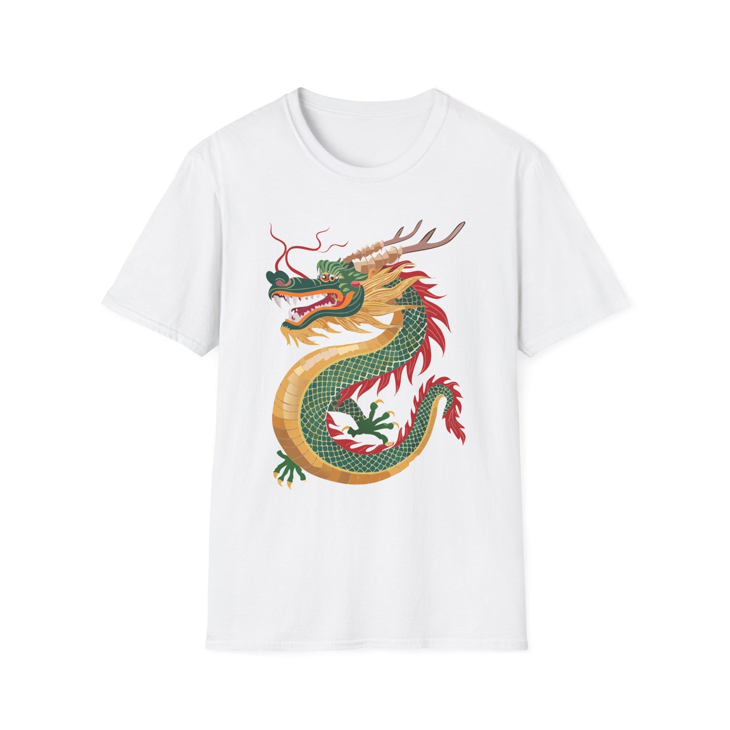 Dragon T Shirt Unisex Dragon Shirt With Animal Art Design Gildan Softstyle 64000 Tee
