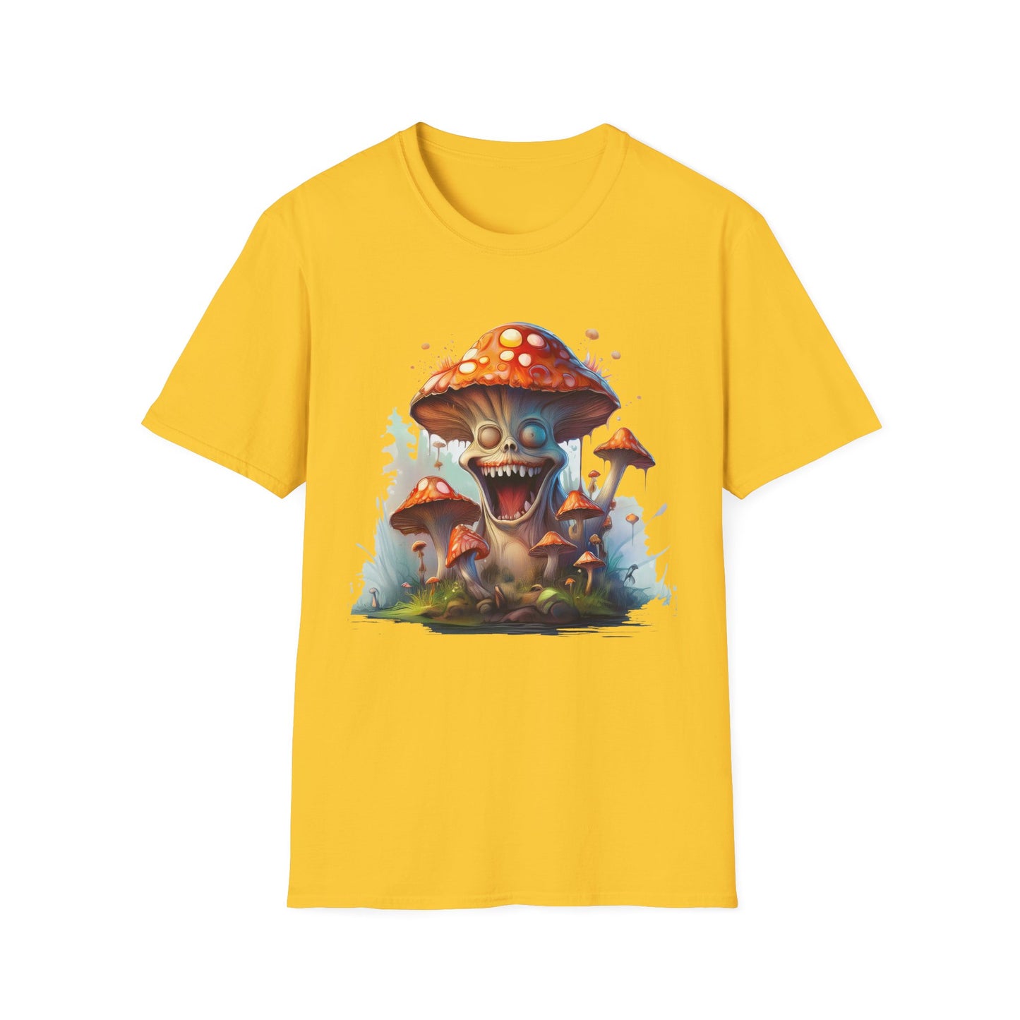 Mashroom Short Sleeve Tee Unisex Funny Mashroom Shirt With Fungus Graphic Gildan Softstyle 64000