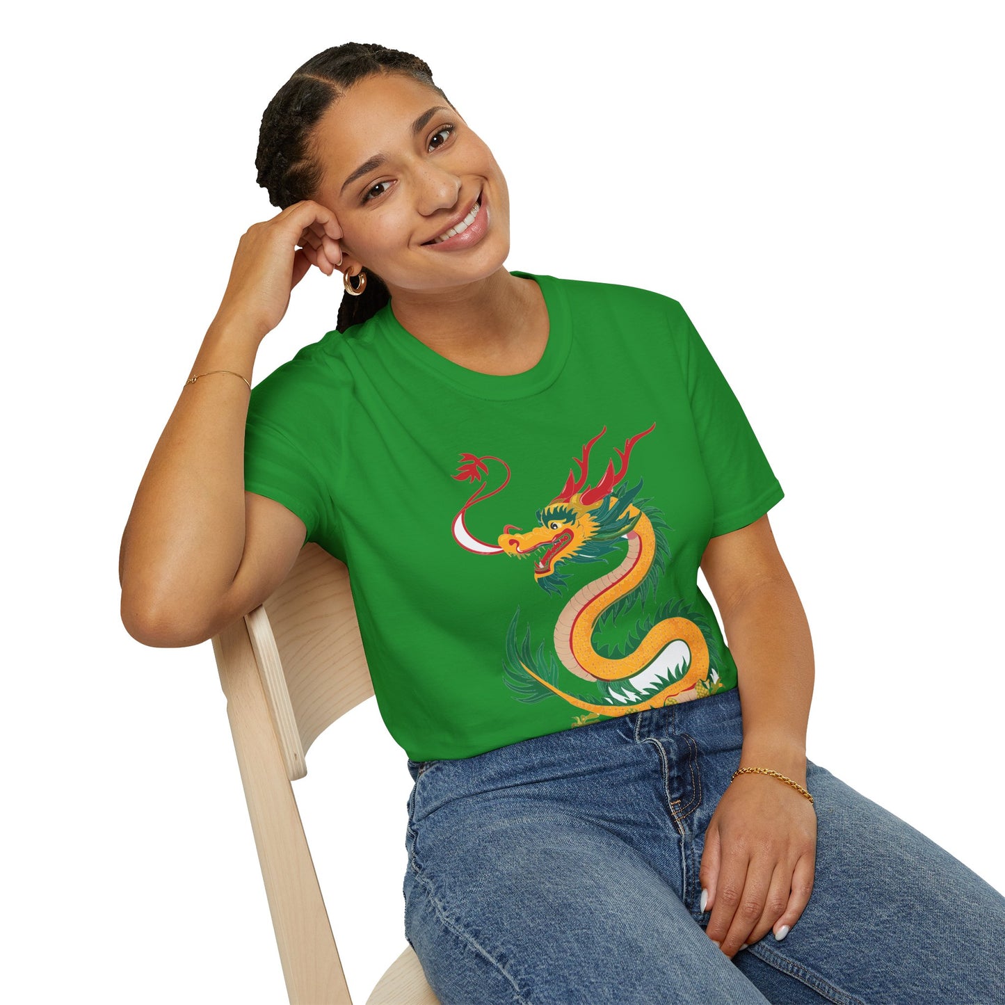 Dragon T Shirt Unisex Dragon Shirt Animal Shirt Gildan Softstyle 64000 100 Percent Cotton Tee