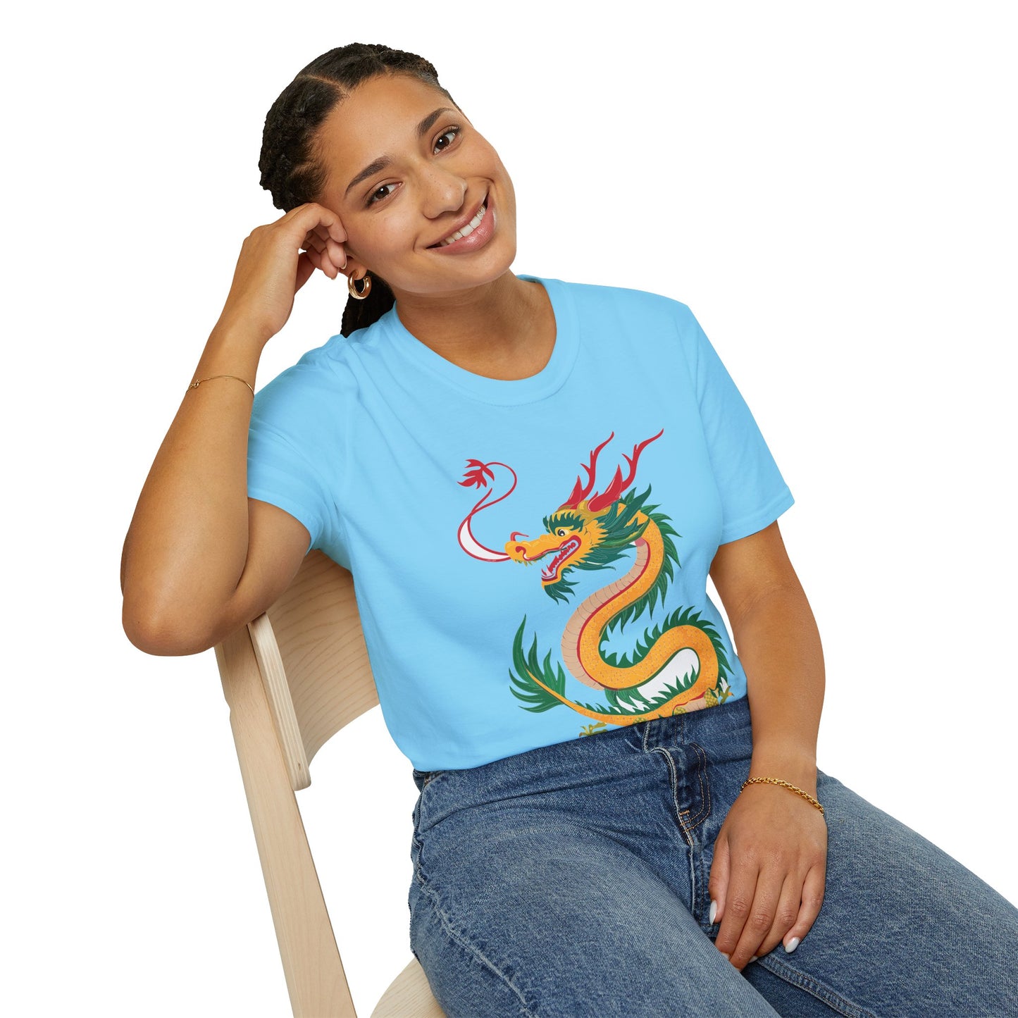 Dragon T Shirt Unisex Dragon Shirt Animal Shirt Gildan Softstyle 64000 100 Percent Cotton Tee