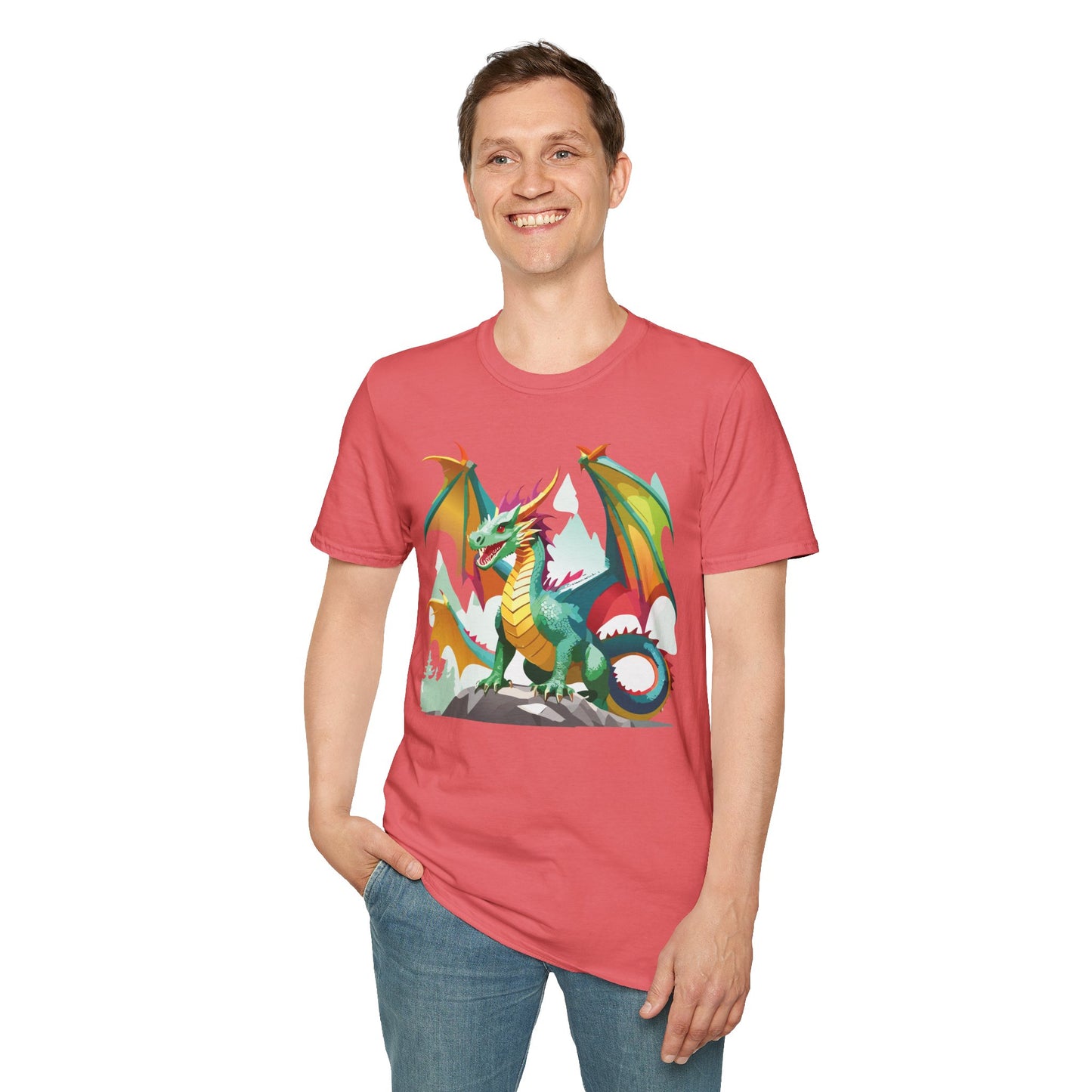 Dragon Graphic T Shirt for Men and Women Unisex Animal Design Softstyle Cotton Tee Premium Quality