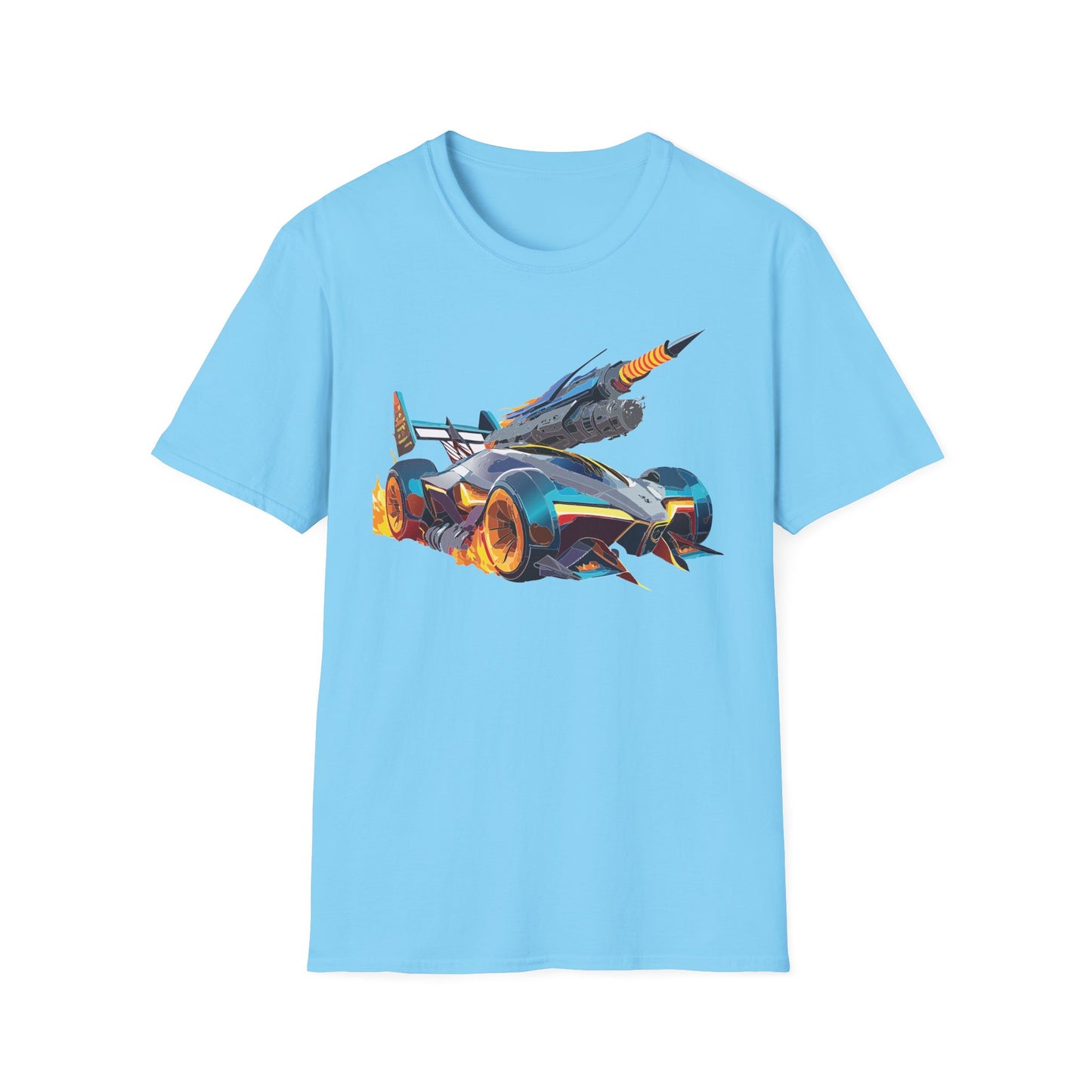 Unisex Car T Shirt Softstyle Cotton Tee With Car Design Hot Wheels Graphic Tee For Men And Women