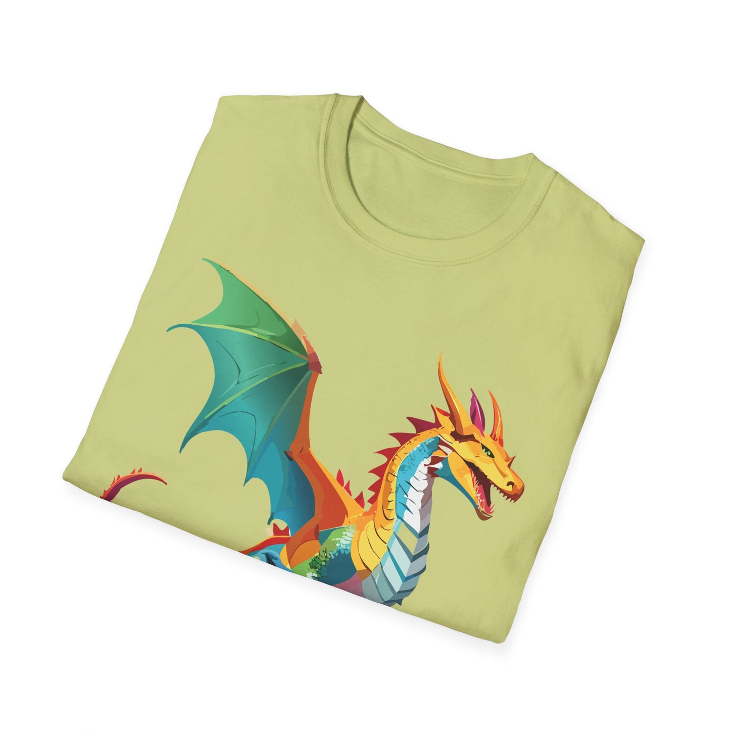 Dragon T Shirt Unisex Animal Design Tee Softstyle Gildan 64000 100 Percent Ring Spun Cotton