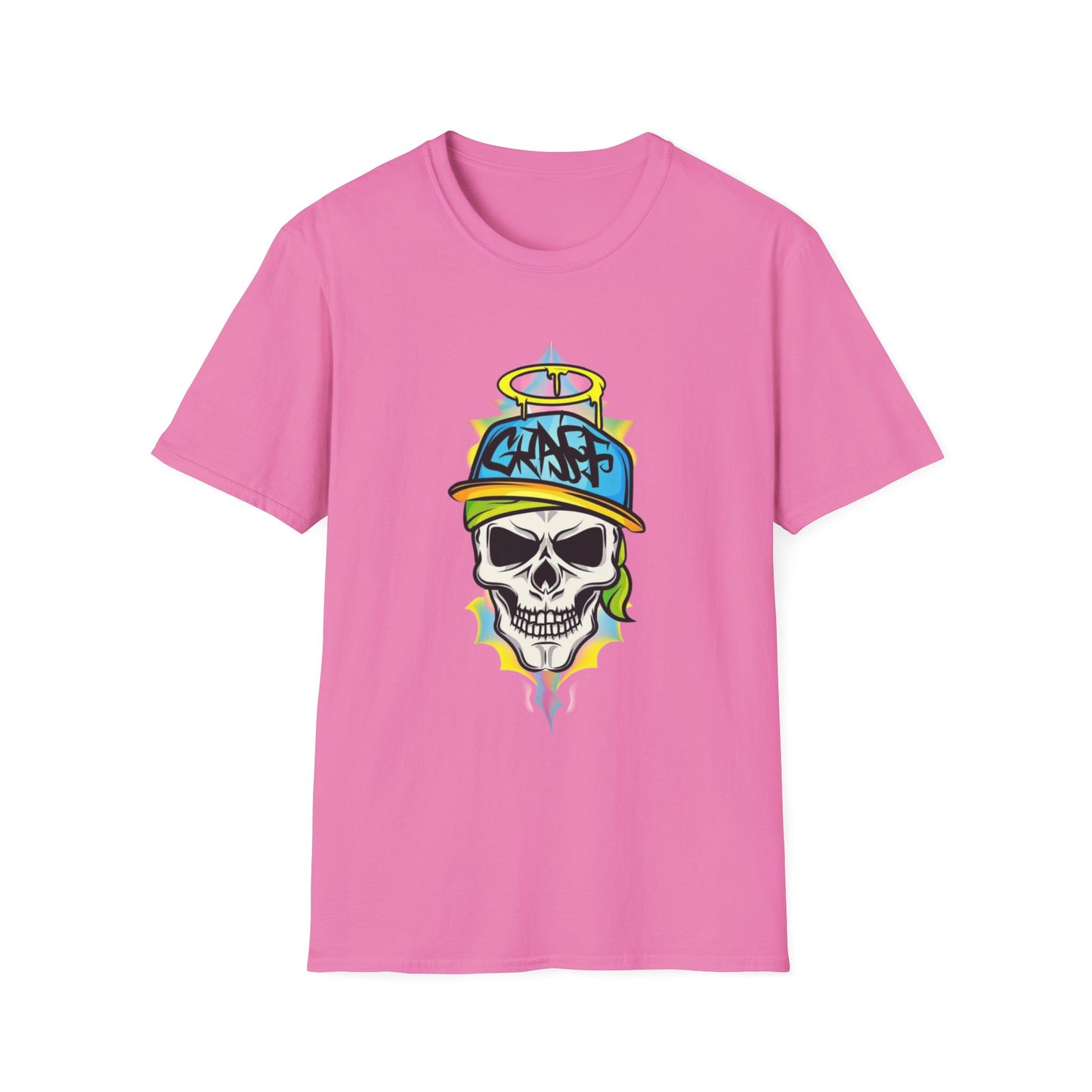 Unisex Skull Graphic Tee Shirt With Skeleton Design Softstyle 64000 100 Percent Ring Spun Cotton