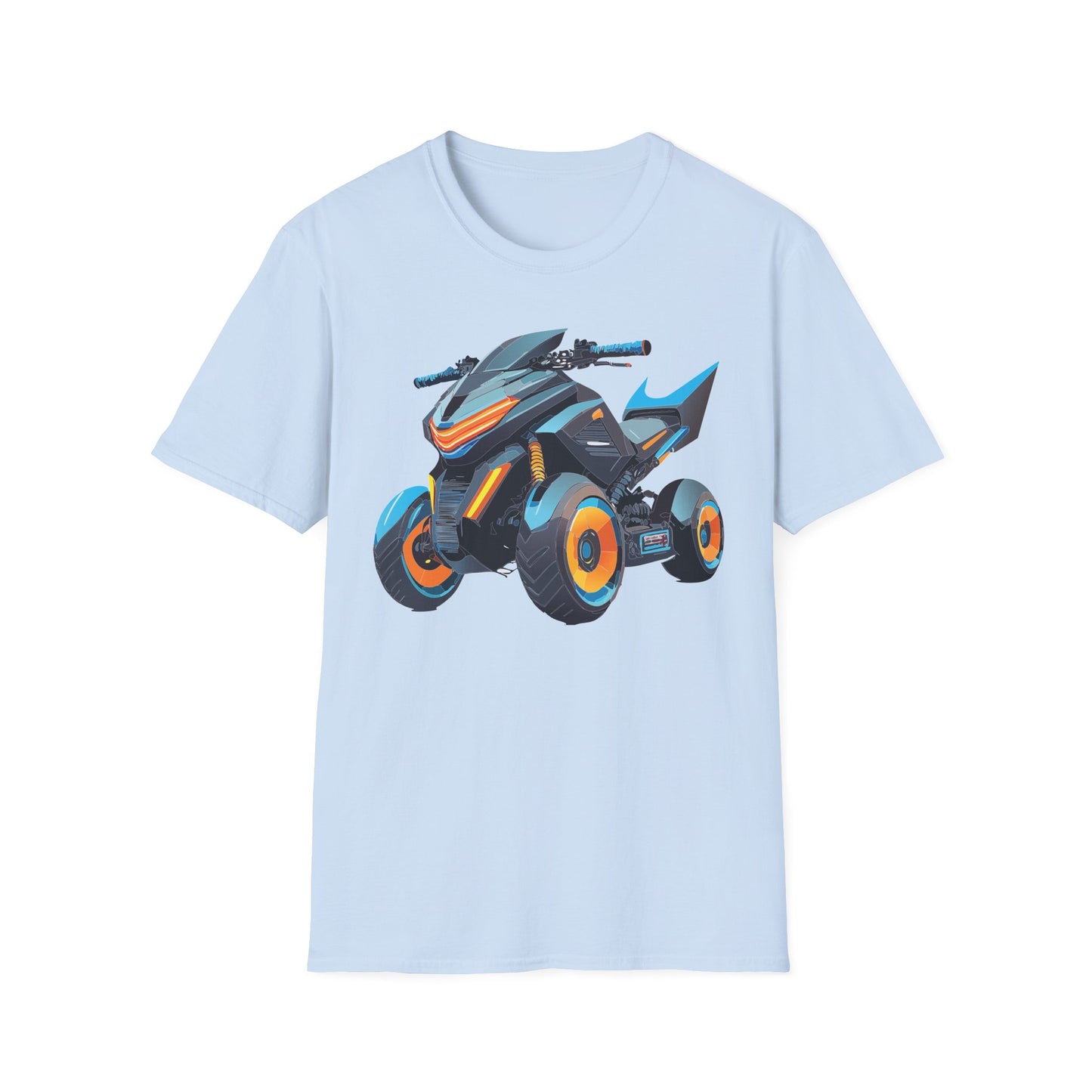 Unisex Motorcycle Art Design T Shirt Softstyle 64000 MTB Graphic Tee For Riders