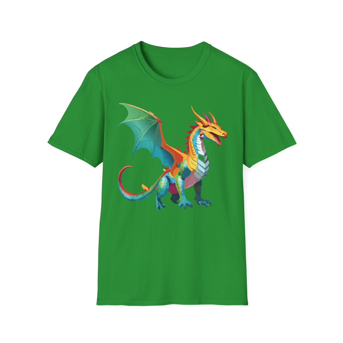 Dragon T Shirt Unisex Animal Design Tee Softstyle Gildan 64000 100 Percent Ring Spun Cotton