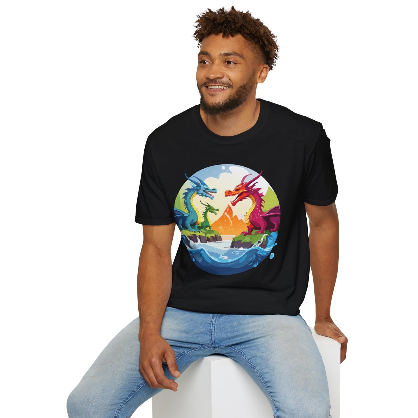 Dragon T Shirt Unisex Dragon Tee 100 Percent Ring Spun Cotton Softstyle Comfort Fit