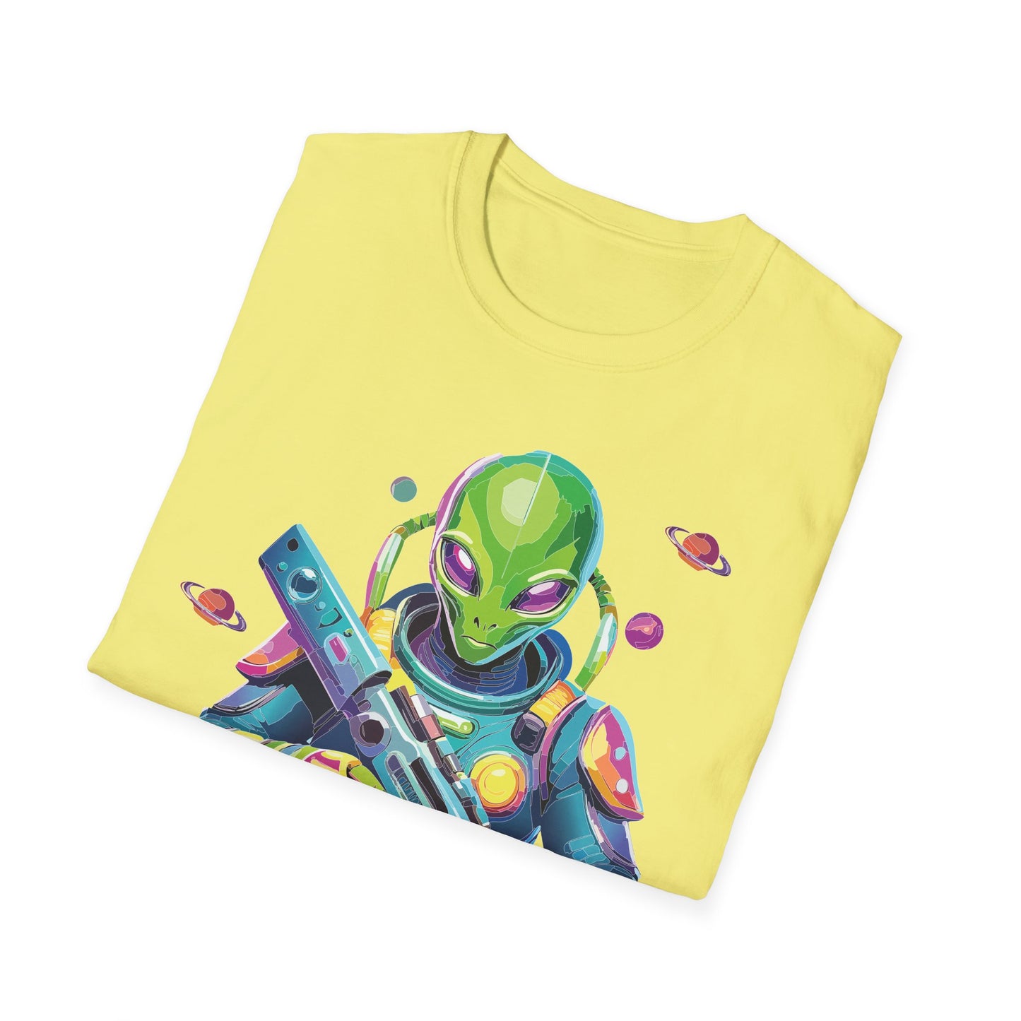 Alien Cosmos T Shirt Unisex Gildan Softstyle 64000 Art Design Tee For Everyday Comfort