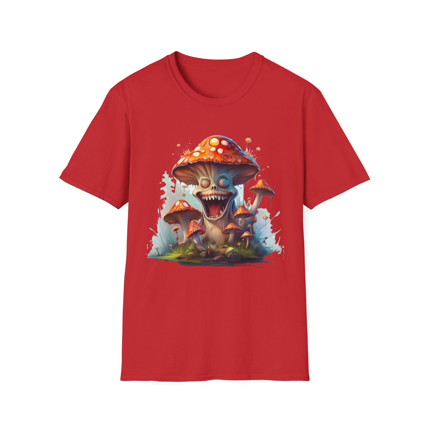 Mashroom Short Sleeve Tee Unisex Funny Mashroom Shirt With Fungus Graphic Gildan Softstyle 64000