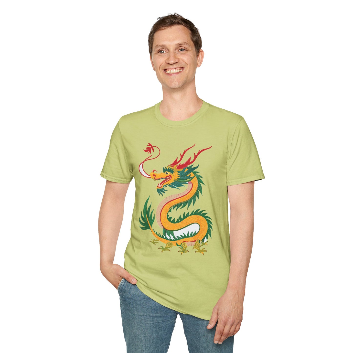 Dragon T Shirt Unisex Dragon Shirt Animal Shirt Gildan Softstyle 64000 100 Percent Cotton Tee