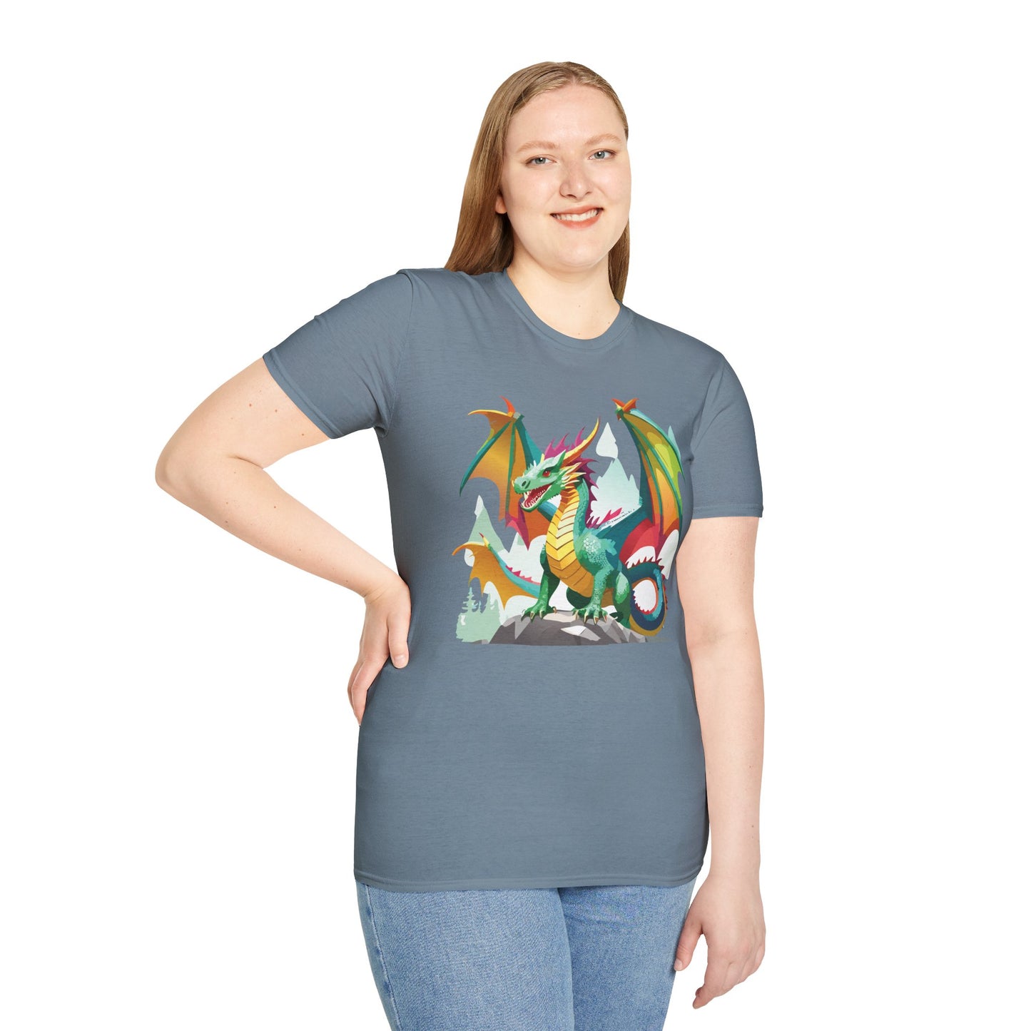 Dragon Graphic T Shirt for Men and Women Unisex Animal Design Softstyle Cotton Tee Premium Quality
