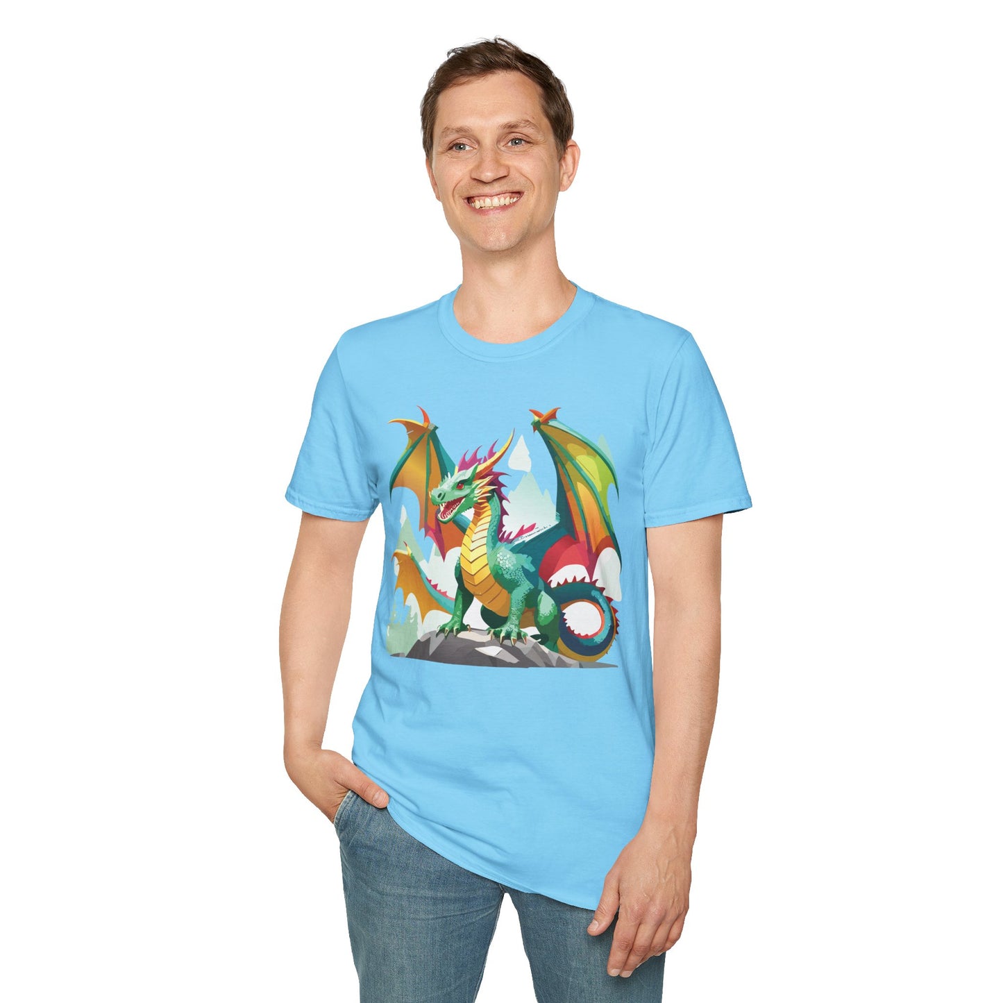 Dragon Graphic T Shirt for Men and Women Unisex Animal Design Softstyle Cotton Tee Premium Quality