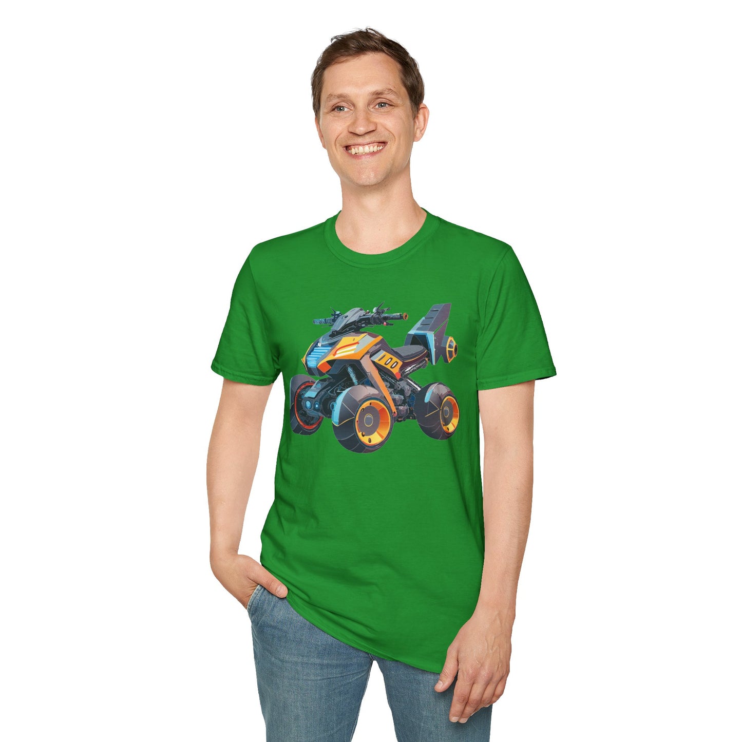 Unisex Bike T Shirt Moto Shirt With Motorcycle Design MTB Tee For Riders One Hundred Percent Cotton