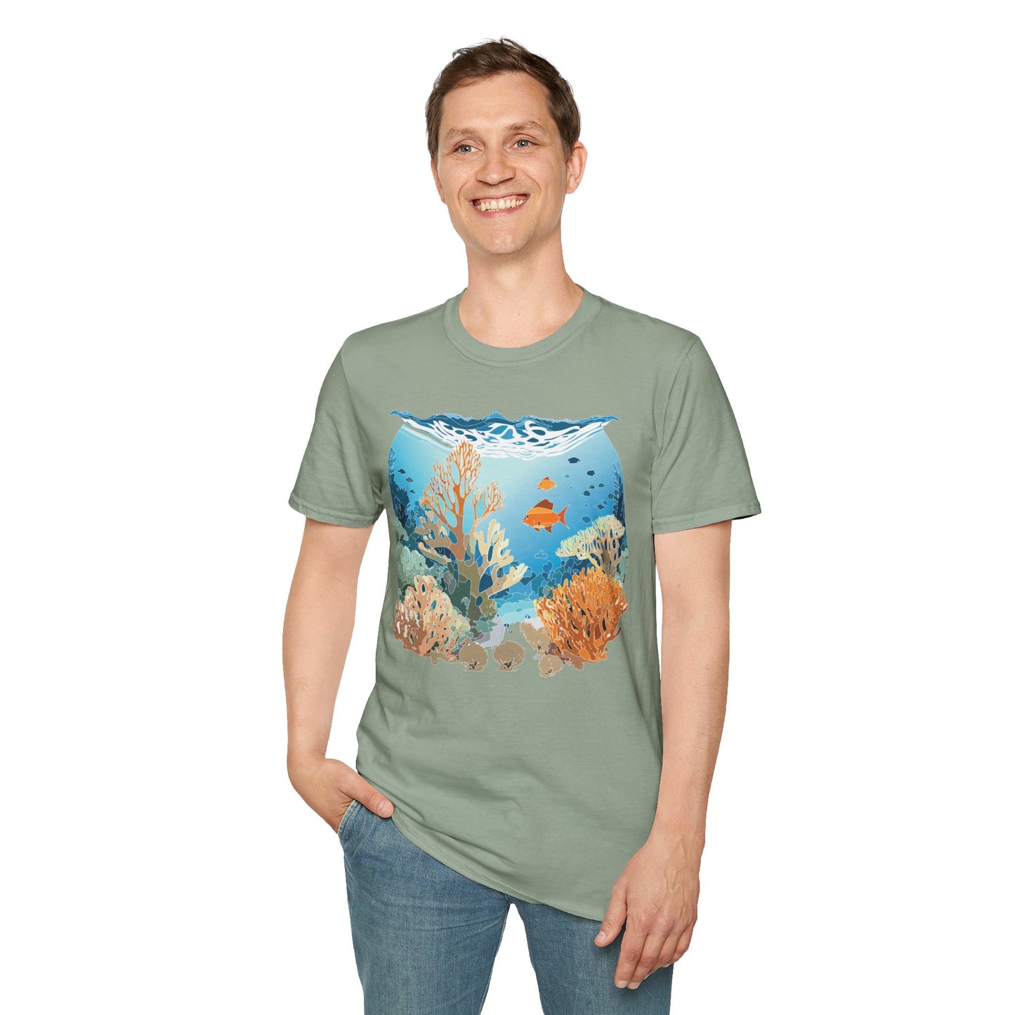 Ocean Tee Shirt, Ocean Shirt, Shirt with Ocean, U boat Tees, Shirt with U-Boat
