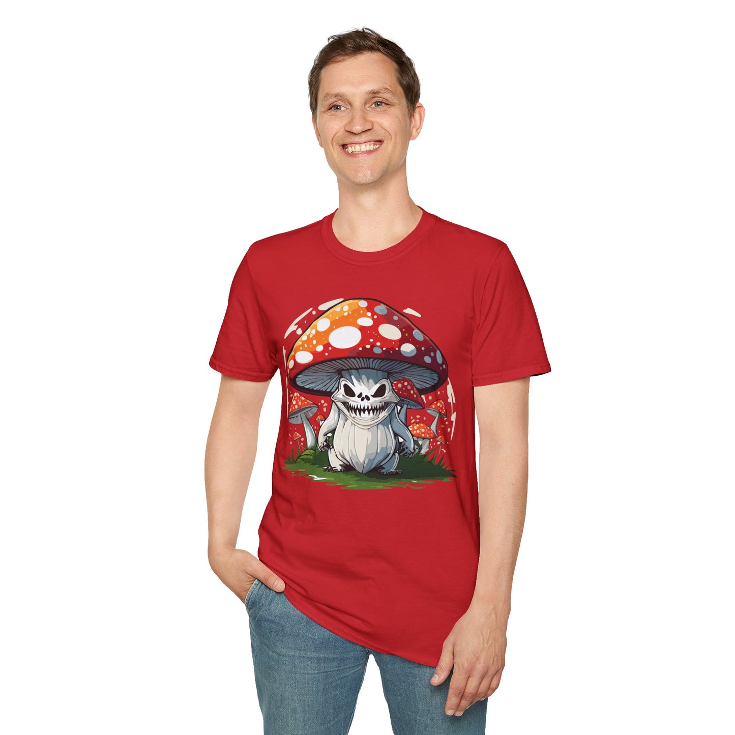 Mashroom Tee Shirt Unisex Softstyle 64000 100 Percent Ring Spun Cotton Funny Mashroom Fungus Design