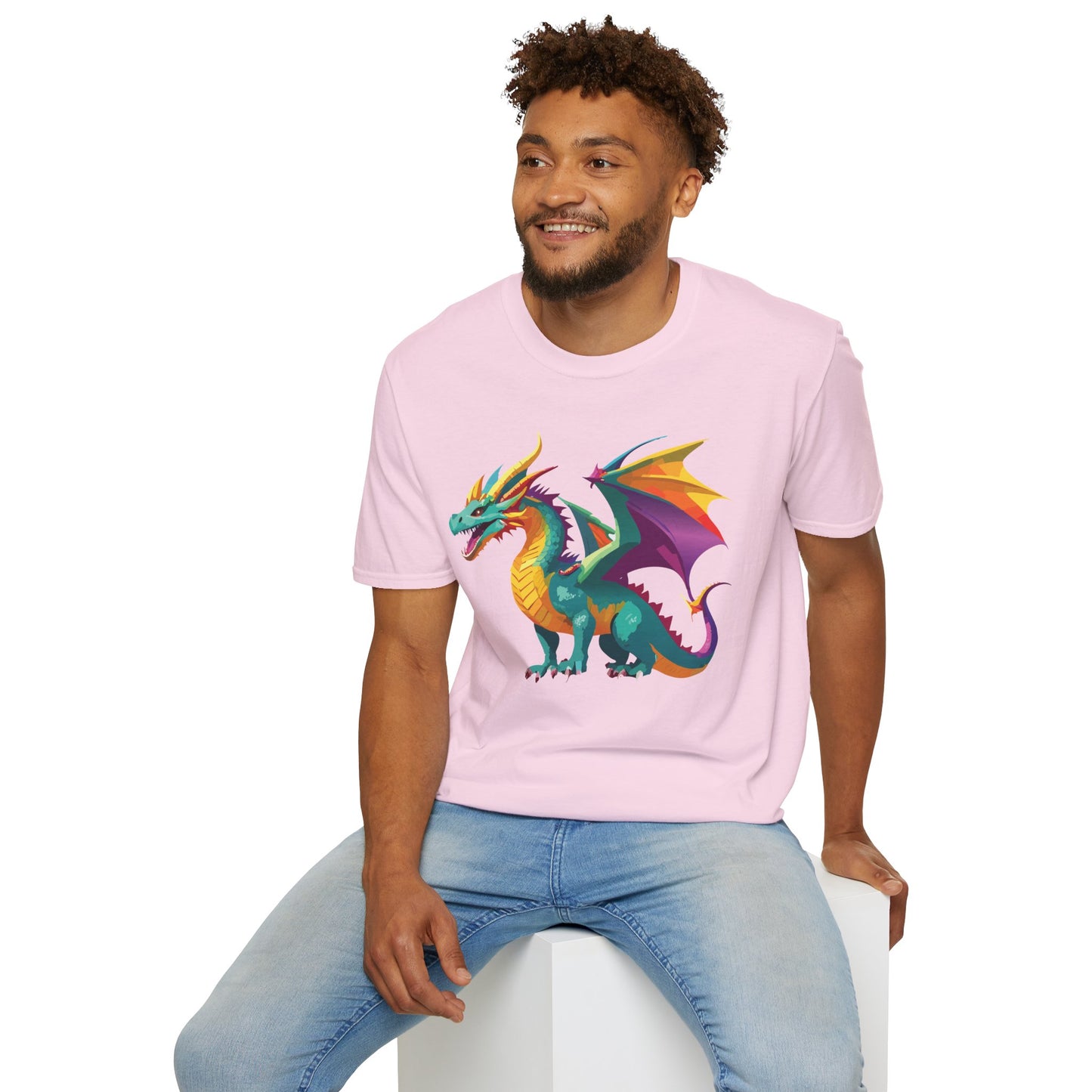 Dragon T Shirt Unisex Short Sleeve Art Design Gildan Softstyle Cotton Tee For Animal Lovers